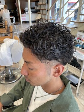 クラップス 横須賀中央店(CLAPS) ビジネスショートメンズマッシュツイストパーマツーブロック