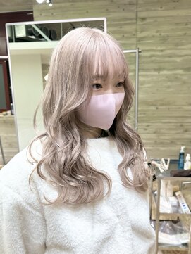 ヲタク(wotaku.) ホワイトミルクティーベージュハイトーンベージュダブルカラー