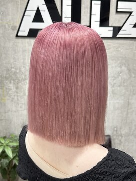 オルズ 渋谷(ALLZ) ハイトーンピンクダブルカラーケアブリーチケアカラー