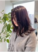 【森千晶】ゆるふわラベンダーブラウン/大人艶髪透明感<大名>