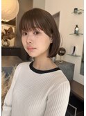 【亀岡】ブリーチなしのダブルカラーで作るブラウンベージュ