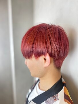 ラトリエ ブロカント 立川北口店(L'atelier BROCANTE) 赤髪 メンズ メンズカット ケアブリーチ