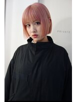 レコ 渋谷(LECO)&nbsp;ピンクハイトーンケアブリーチミニボブパステルカラー