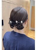 ヘアセット/お呼ばれヘア/結婚式/参列/編み下ろし/編み込み