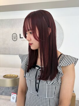 ロア バイ シズク センター南(LOA by sizuk) ブリーチなしWカラーでローズブラウン