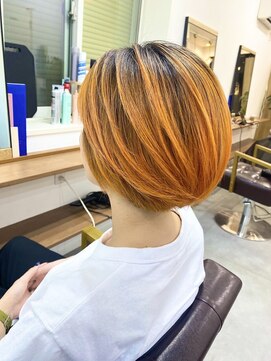 ランプ(Lamp) くびレイヤーグレーベージュニュアンスカラー白髪染め白髪ぼかし