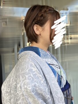 スッキリ編み込み+ショート