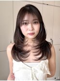 イメチェン/ダークブラウン/バタフライカット/原宿0317