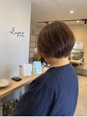 ツヤ感たっぷりのオレンジブラウンショート♪