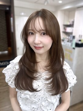 ハピネス クローバー 八木店(Happiness CLOVER) 20代30代髪質改善/レイヤーカット/ミルクティーブラウン