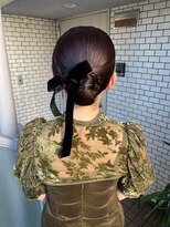 フェリーチェ 六本木店(Felice)&nbsp;タイトシニヨン　タイトヘア　参列ヘアセット　ベロア