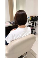 ヘア&エステ ヒロイン 西武池袋店&nbsp;大人上品丸みシルエットコンパクトボブスタイルヘア。