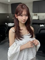 ジーニー 千葉(GENiE)&nbsp;韓国レイヤーカット/顔周り/ピンクブラウン/【古荘竜生】