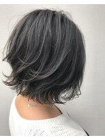 ボブウルフ×ハイライトグレージュ