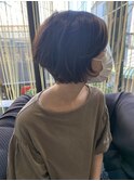 前下がり★大人ショートボブ/オリーブグレージュ/エアリーボブ