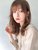 キリ 表参道(kyli)&nbsp;ボブルフ大人かわいいピンクベージュ薄めバングくびれモテ髪