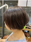 ばっさり耳かけハンサムショート♪透明感ダークカラー