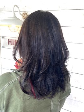 ヒマワリ(HIMAWARI) レイヤーロング抜け間ブルージュ透明感カラー