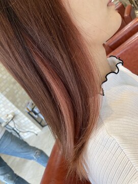 ヘアー クラージュ(hair courage) インナーカラーピンク