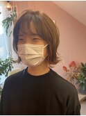 秋brown×インナーカラーピンク