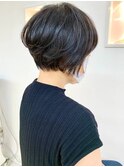 白髪染め/前下がり/ひし型/ショートボブ/ショート/40代50代/小顔