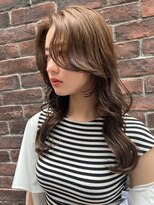 ロンド ストラーダ 心斎橋(Lond strada)&nbsp;韓国前髪顔周りロング×インナーグレージュ[心斎橋/髪質改善]