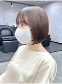 ボブ/ミニボブ/切りっぱなしボブ/前下がり/前下がりボブ/韓国