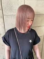 リール(rire)&nbsp;デザインカラーレイヤーカットウェットヘア夏オリーブベージュ