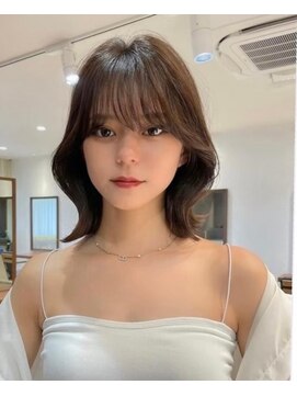 ハローバイシー 仙台(Hello by Sea) イメチェン小顔外はねボブイヤリングカラー[ワイドバング/韓国]