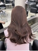 韓国 くびれロング レイヤー ワンホンヘア 小顔前髪