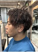 ツイストスパイラルパーマ/刈り上げマッシュ/サーフカール/30代