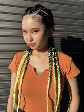 ベイビーズブレス(Baby's breath) 【ブレイズ・コーンロウ】#シールエクステ #ブレイズ  #倉敷