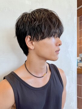 エリマバイフィフス 調布(elima by fifth) 調布メンズパーマシャドウパーマシースルーマッシュウルフゆるめ