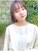 大人かわいい小顔暗髪ミニボブグレージュカラー渋谷原宿神宮前
