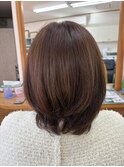 ショートレイヤー ＋ イチ・ゴカラー(白髪染め)