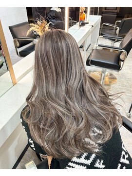 ブレンド 渋谷(BLend) ハイライトミディアムヘア暗めカラーデザインカラー