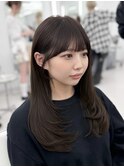 透明感のある艶カラー