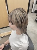 ハイク(HYKE) ミディアムレイヤーバレイヤージュ猫カラーミックス