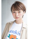 siena   大人可愛いエッジショートキャラメルベージュ