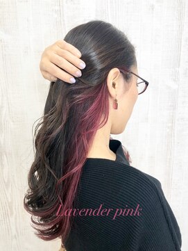 ラッズプラスエイチ(Lads+h) 【Lads+h 】大人可愛いインナーカラーラベンダーピンク