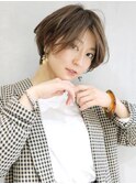 ストレートスマートショート_耳かけウェーブパーマ66649