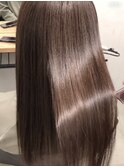 髪質改善 酸熱トリートメントうるつやロングラベンダーベージュ