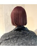 【eddie】切りっぱなしボブ×ピンク　ミニボブ