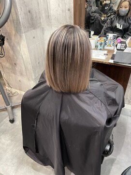 ラフ(LAFF) #黒髪#ボブルフ#ネビージュ#小顔#ワンレン