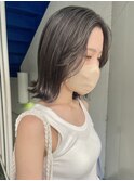 ダブルカラーハイトーングレージュミディアムレイヤー