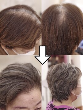 モイ(moy) 脱白髪染め!ロッド式白髪ぼかしハイライト/グラデーションカラー