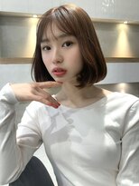 大人ガーリー韓国ボブタンバルモリ内巻きチョコレート20代30代