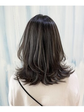 アップ(A+hair) ハイライトカラーミルクティーベージュケアブリーチ髪質改善三宮