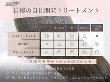 『Richトリートメント』or『ストリートメント』or『縮毛矯正』それぞれの効果比較