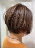 白髪ぼかしハイライト/大人女性/40代/50代/60代